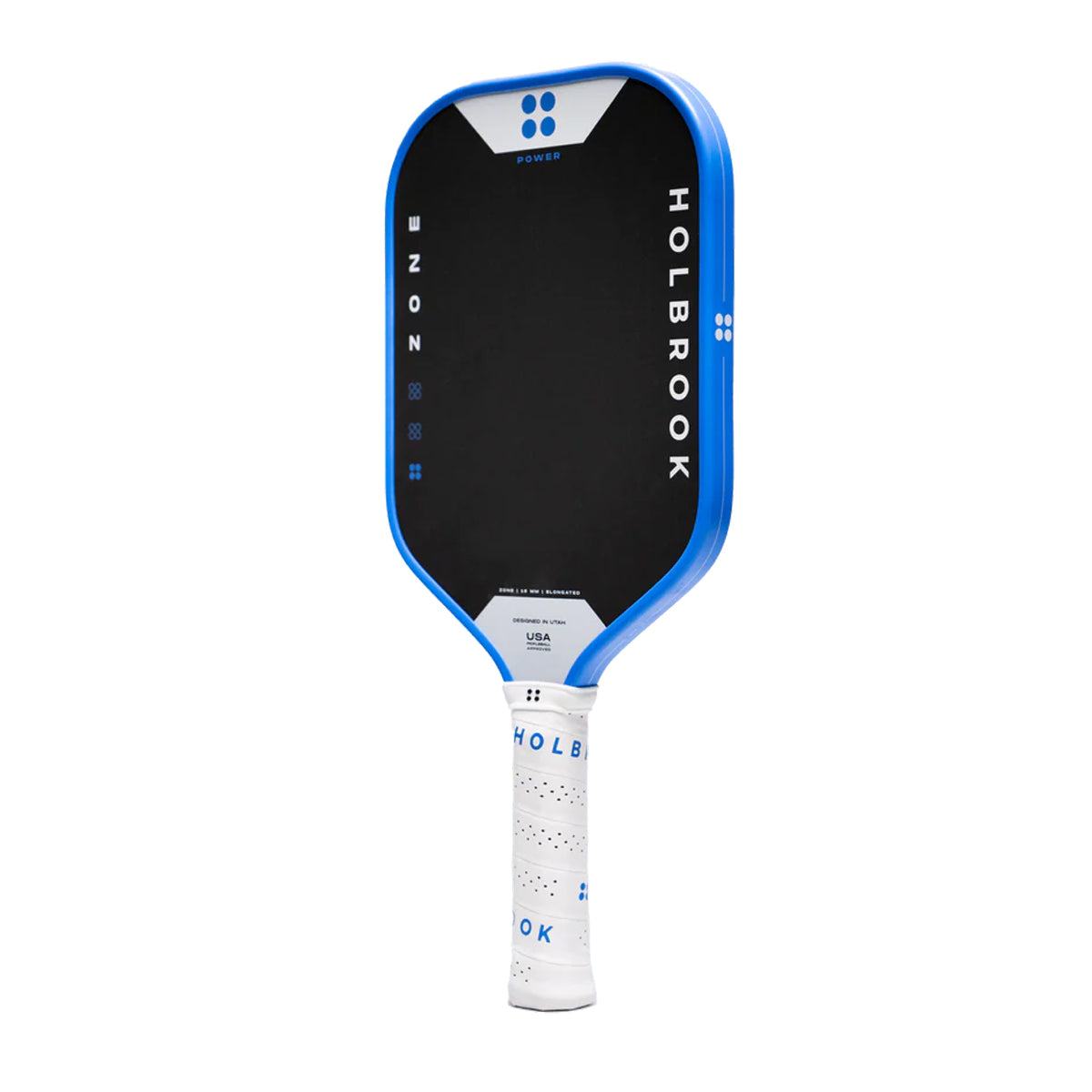 Shop the Holbrook Zone Power Pickleball Paddle in blue. Explosive power, heavy spin, EVA foam perimeter, large sweet spot, and responsive CFC construction. Buy now at Holbrook Europe.