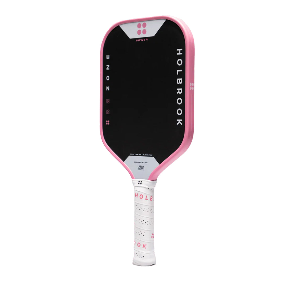 Shop the Holbrook Zone Power Pickleball Paddle in pink. Explosive power, heavy spin, EVA foam perimeter, large sweet spot, and responsive CFC construction. Buy now at Holbrook Europe.