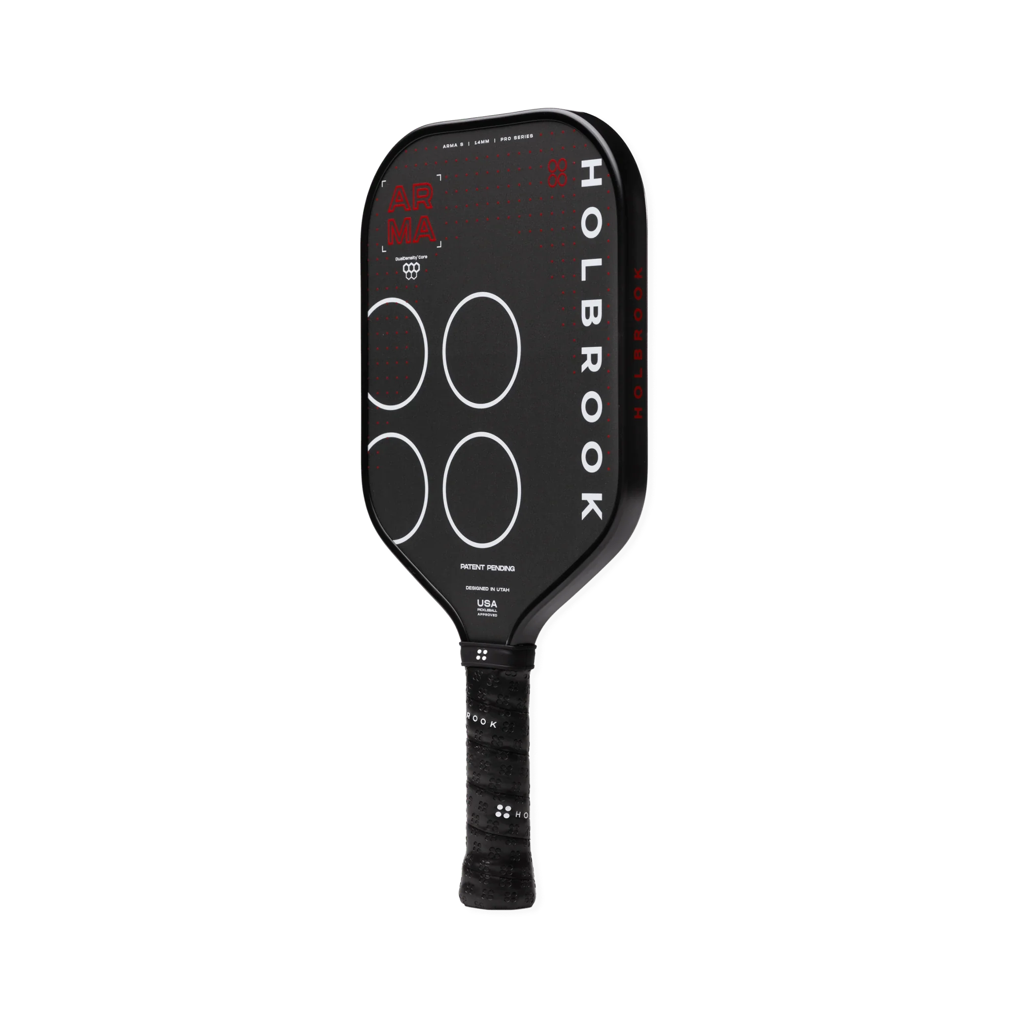 Holbrook Arma S 14mm – Precision Paddle with Dual-Density Core. Buy now at Holbrook Pickleball Europe.