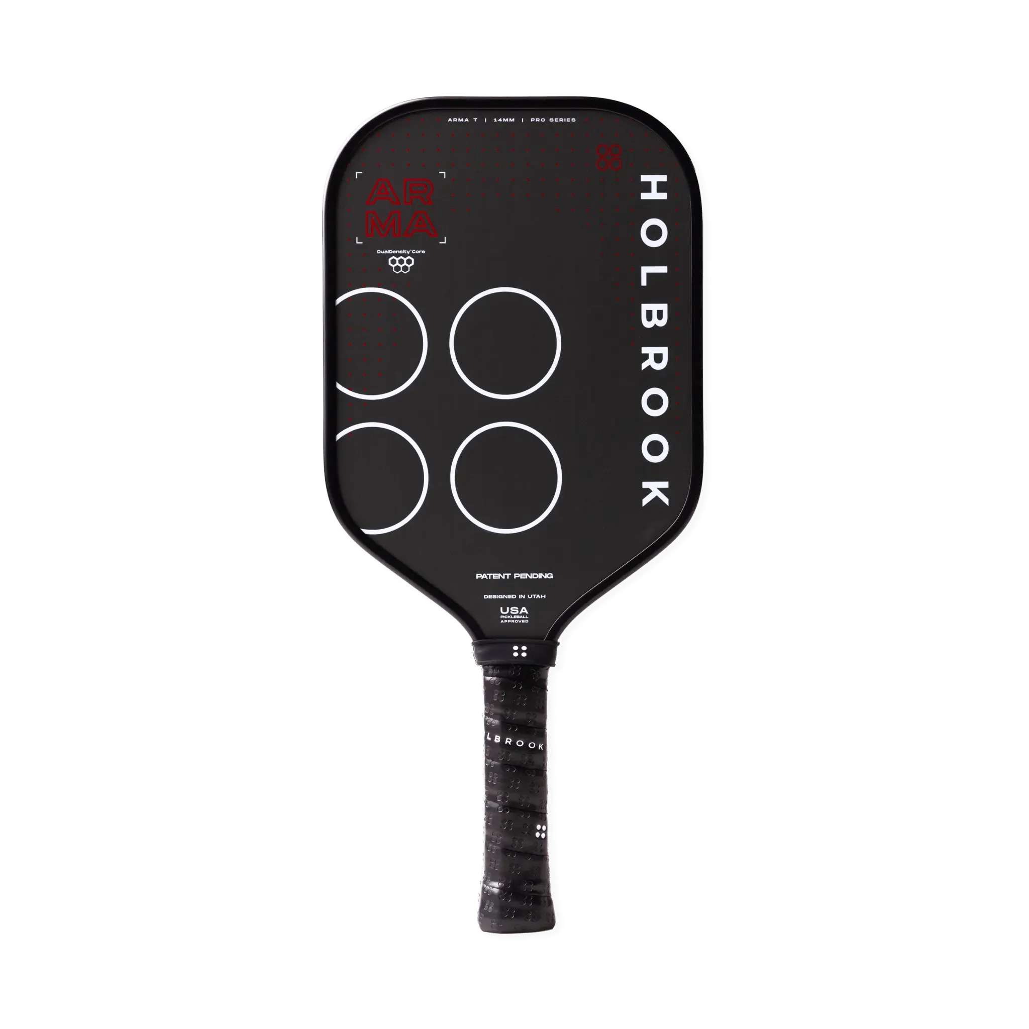 Holbrook Arma T 14mm – Elongated Paddle with Power & Reach. Buy now at Holbrook Pickleball Europe.