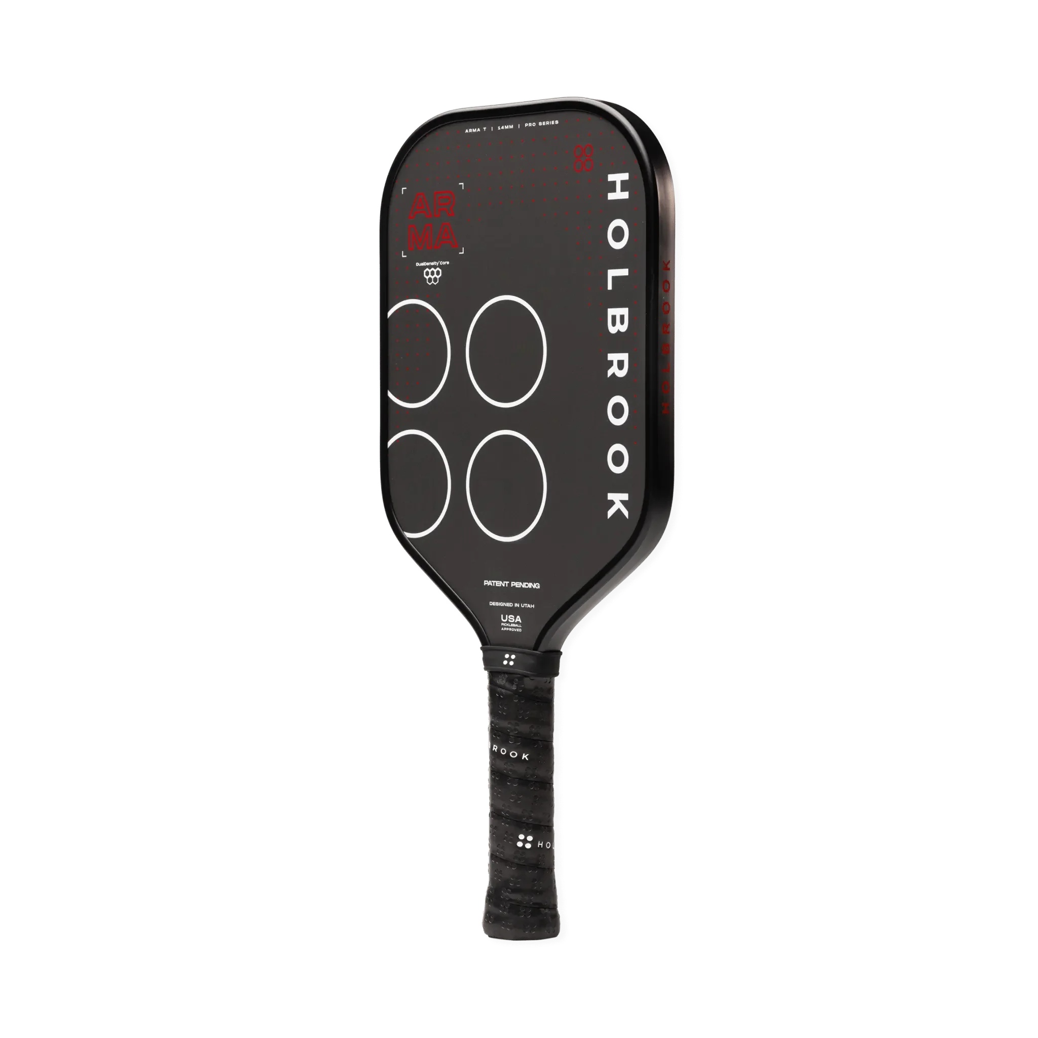 Holbrook Arma T 14mm – Elongated Paddle with Power & Reach. Buy now at Holbrook Pickleball Europe.