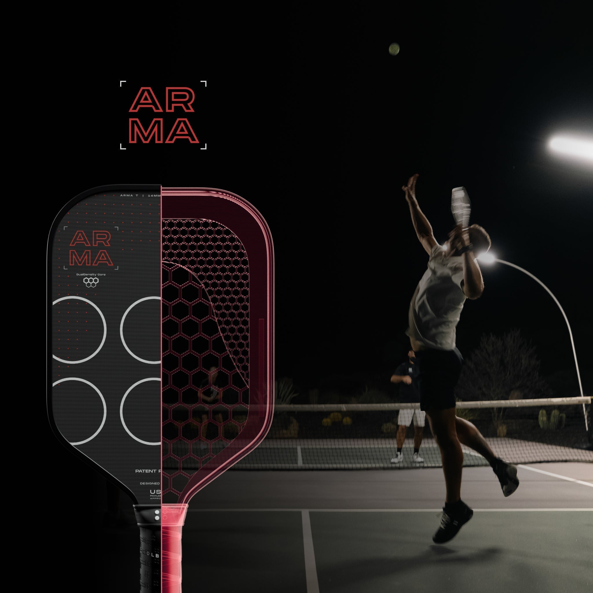 Holbrook Arma T 14mm – Elongated Paddle with Power & Reach. Buy now at Holbrook Pickleball Europe.