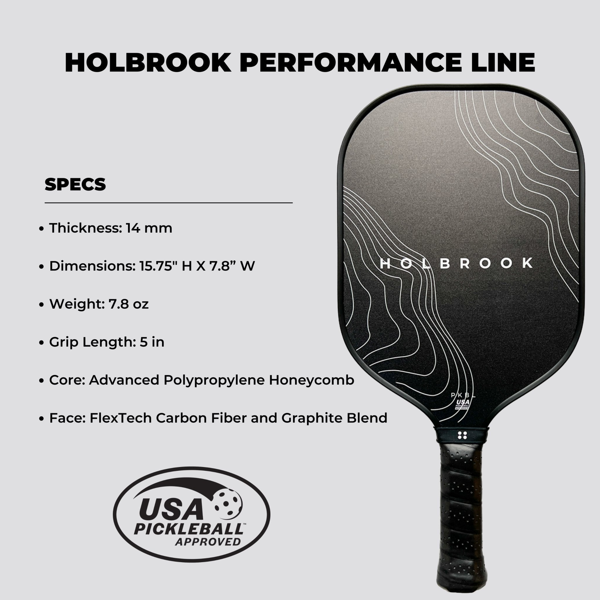 Holbrook Day N' Night Paddle – Black and White Hybrid Paddle