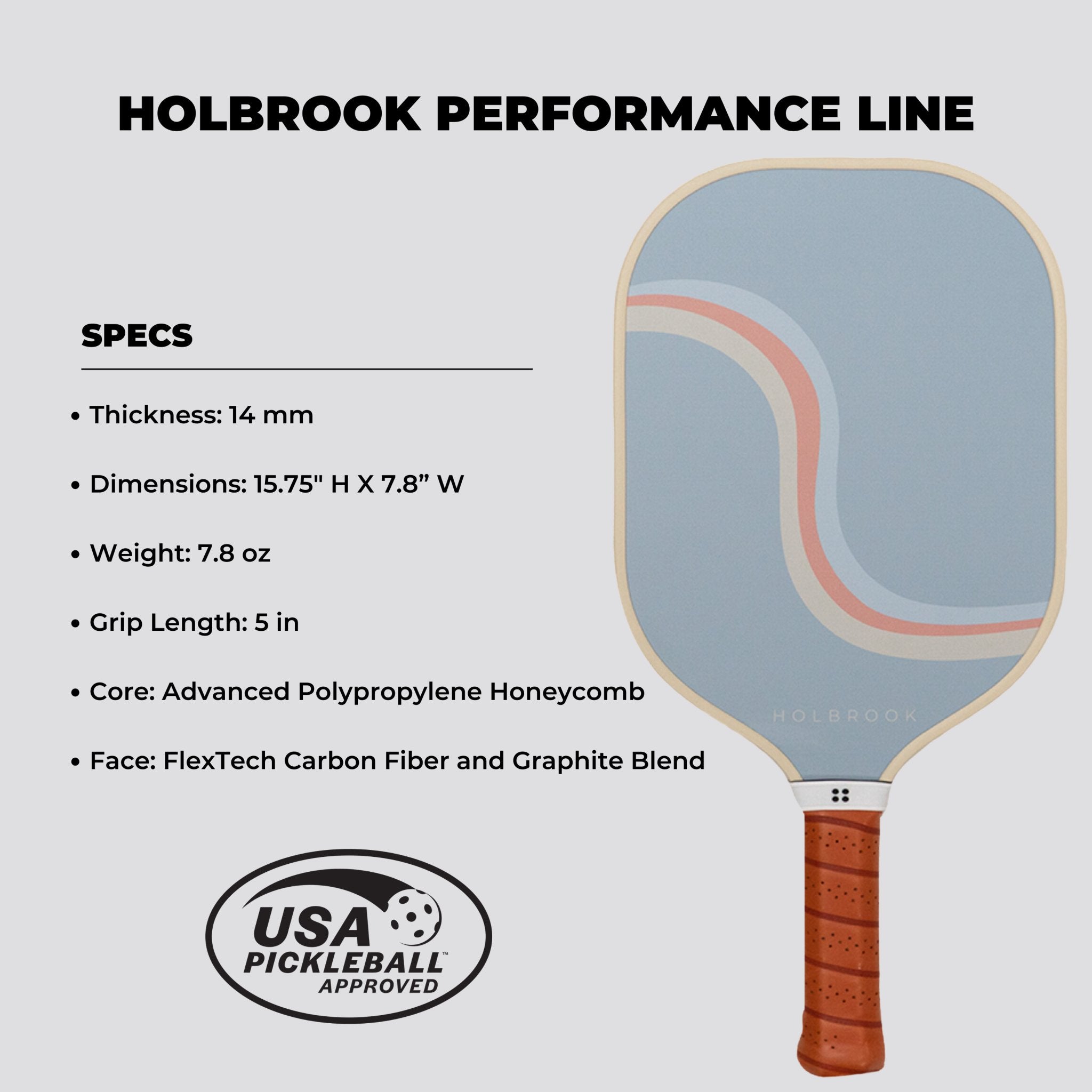 Holbrook Rewind Paddle – Vintage Hybrid Paddle for All Players