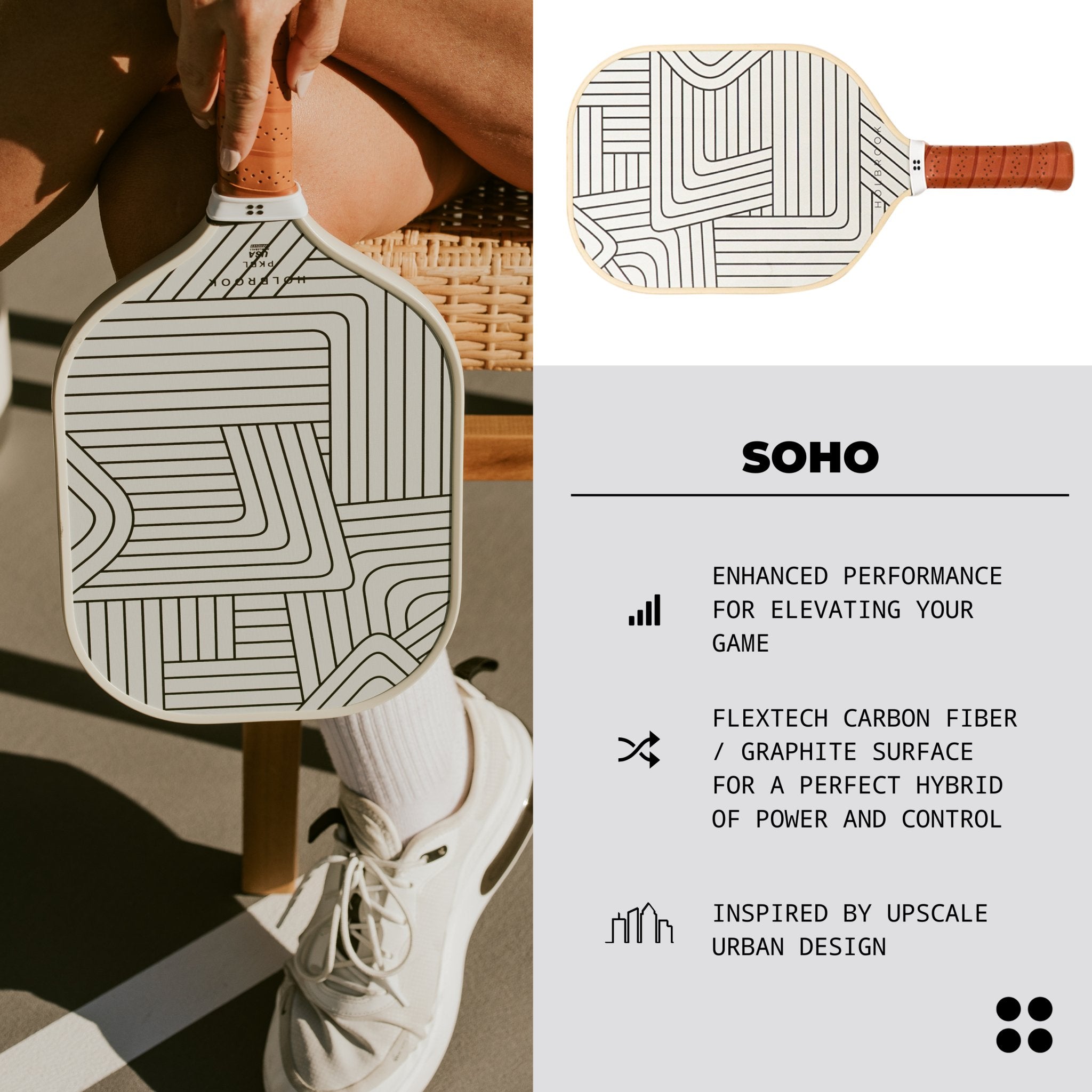 Holbrook SoHo Paddle – Modern Hybrid Paddle for All Players