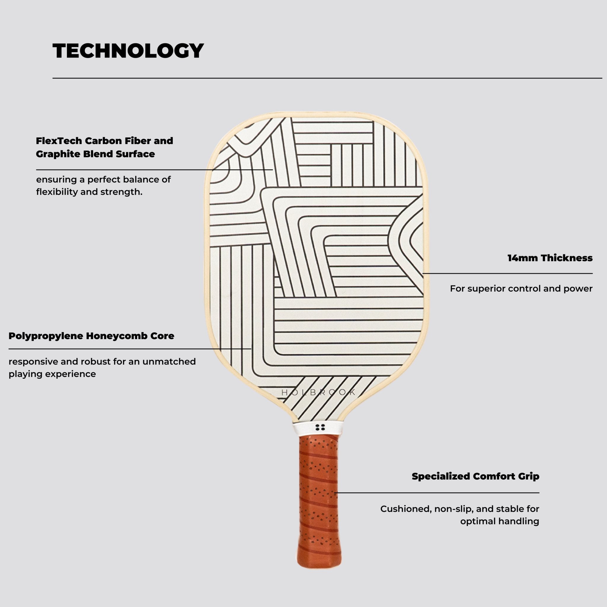 Holbrook SoHo Paddle – Modern Hybrid Paddle for All Players