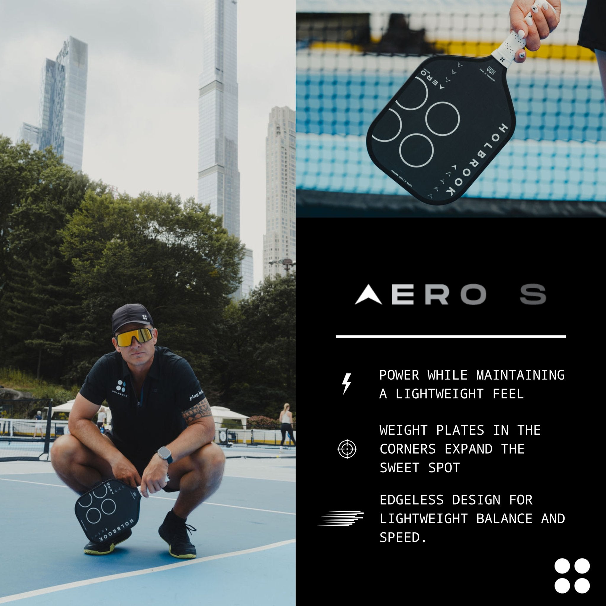Holbrook Aero S Square Paddle – 16mm Control Paddle Europe