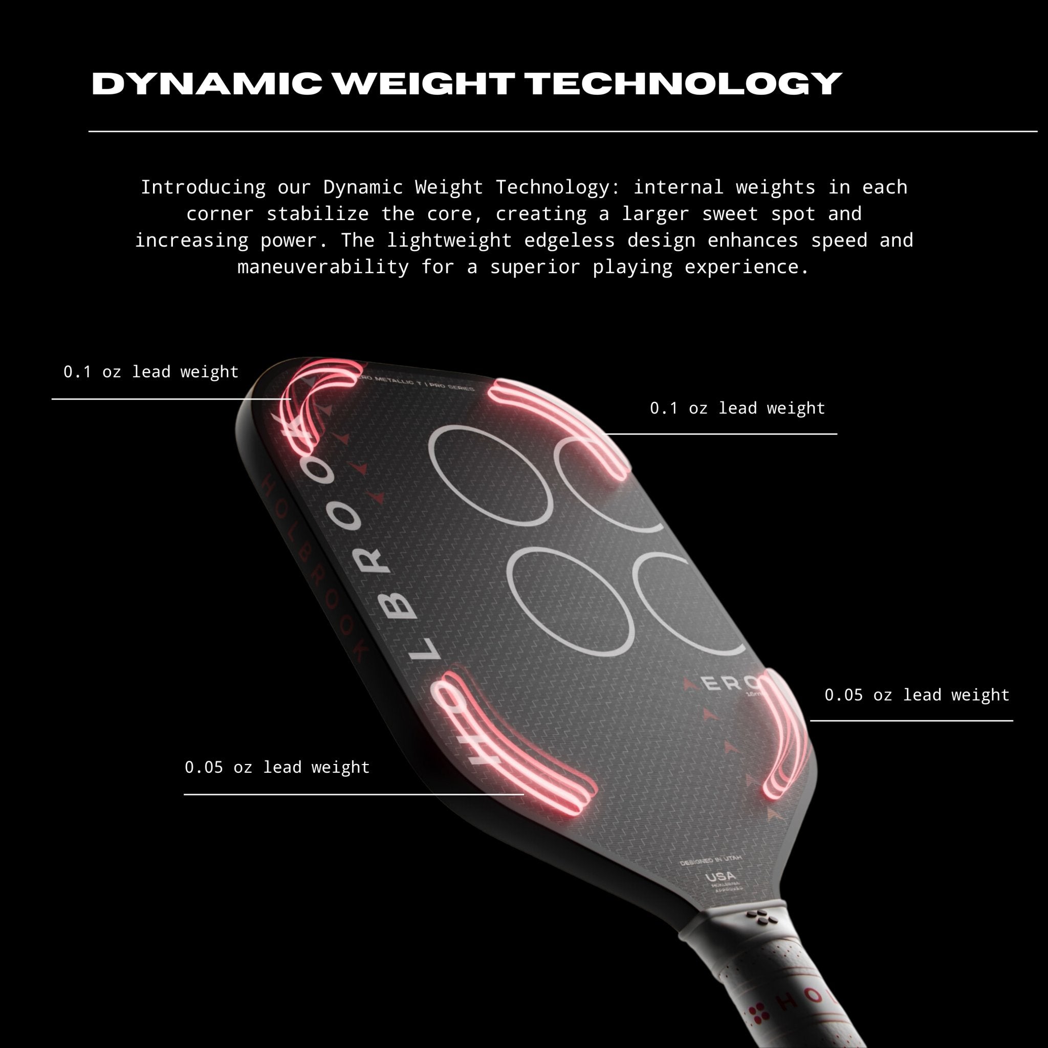 Holbrook Aero X Paddle – Hybrid Elongated Pickleball Paddle