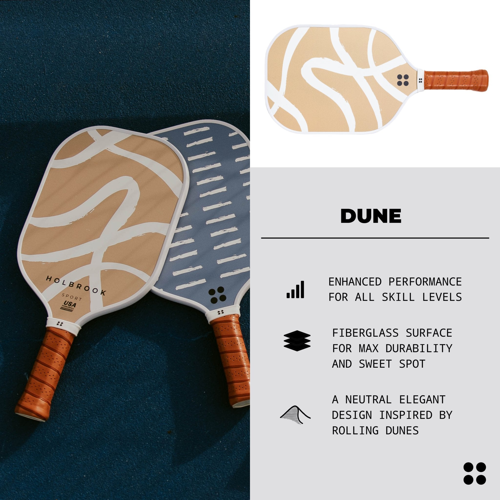 Holbrook Dune Paddle – Elegant & Durable Pickleball Paddle for Europe