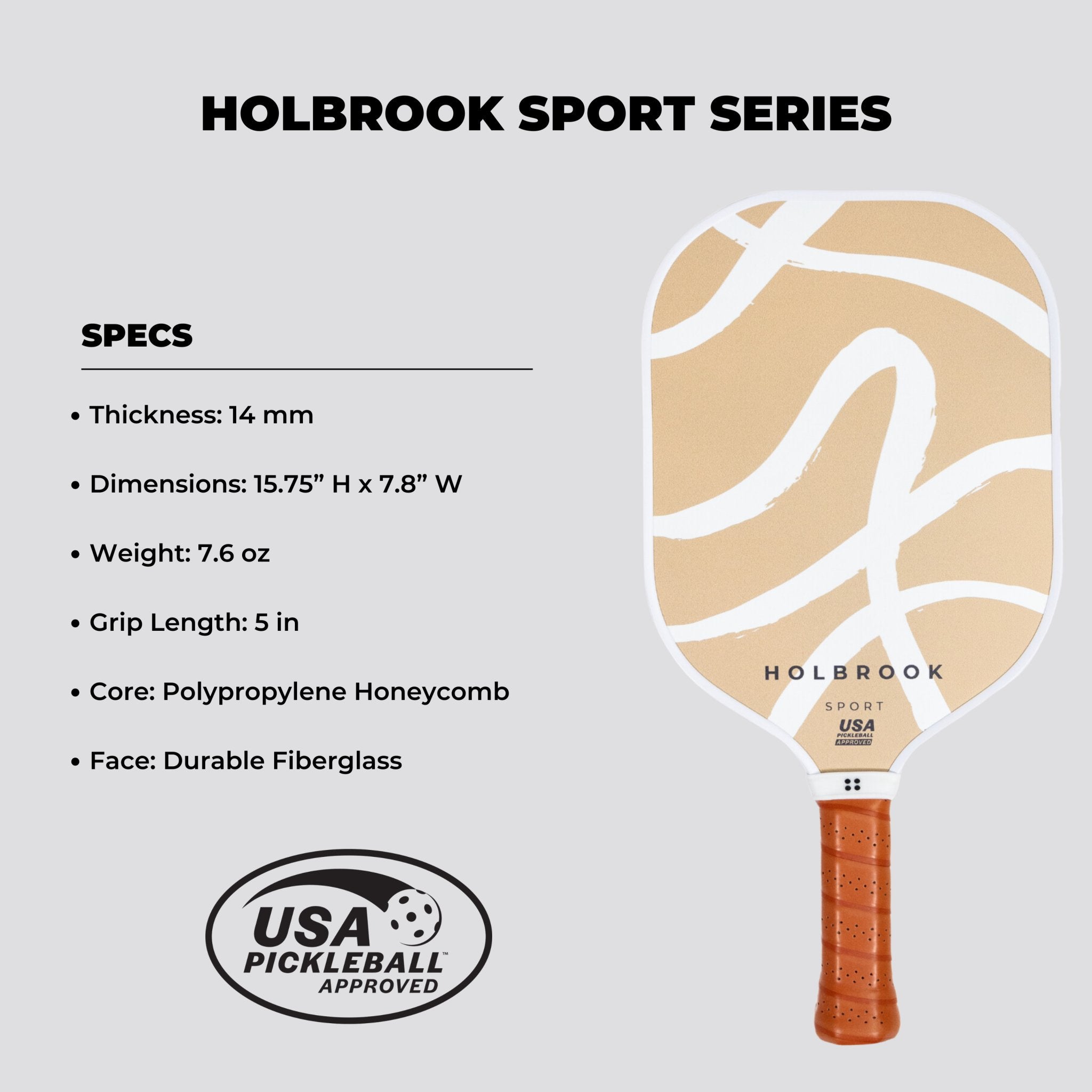 Holbrook Dune Paddle – Elegant & Durable Pickleball Paddle for Europe