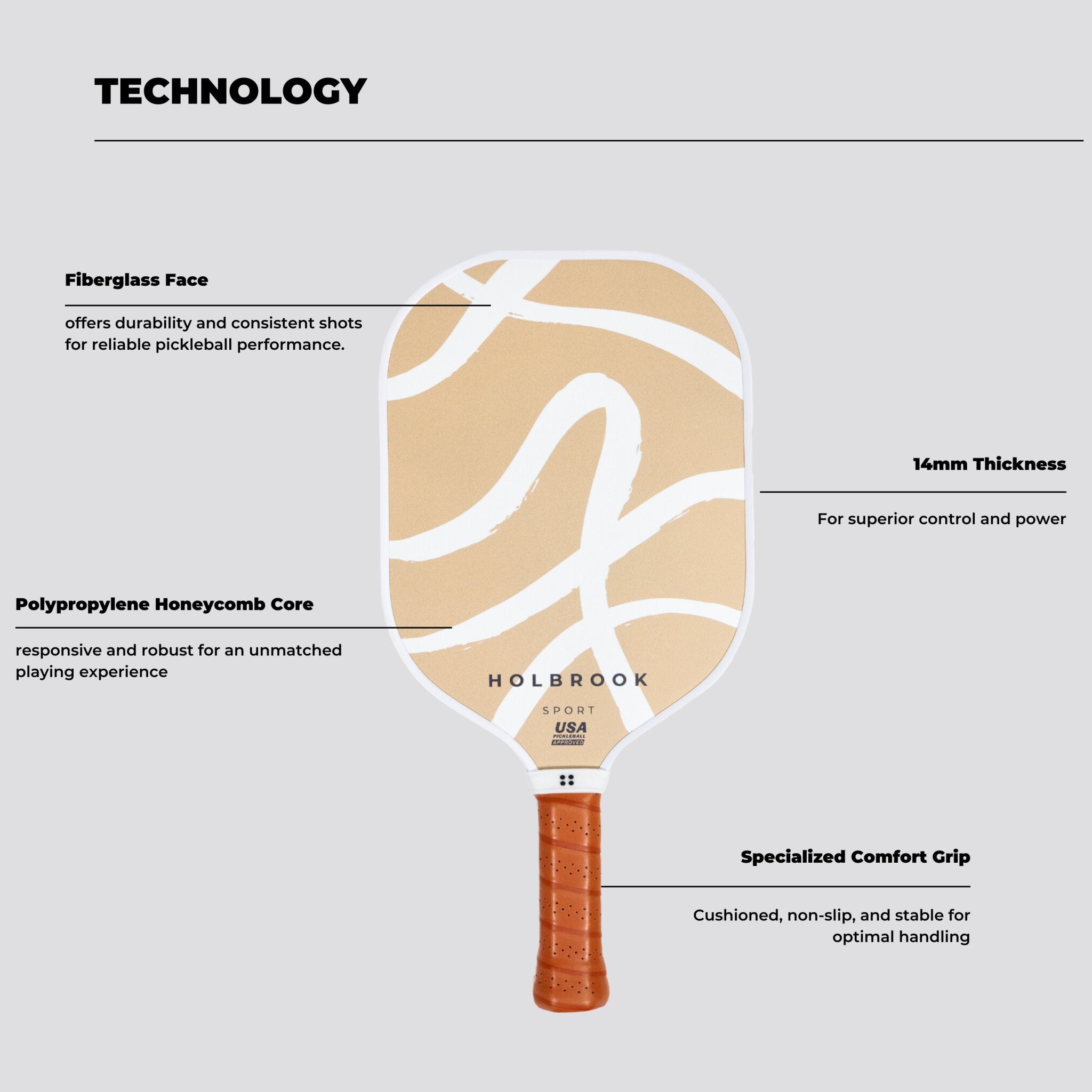 Holbrook Dune Paddle – Elegant & Durable Pickleball Paddle for Europe