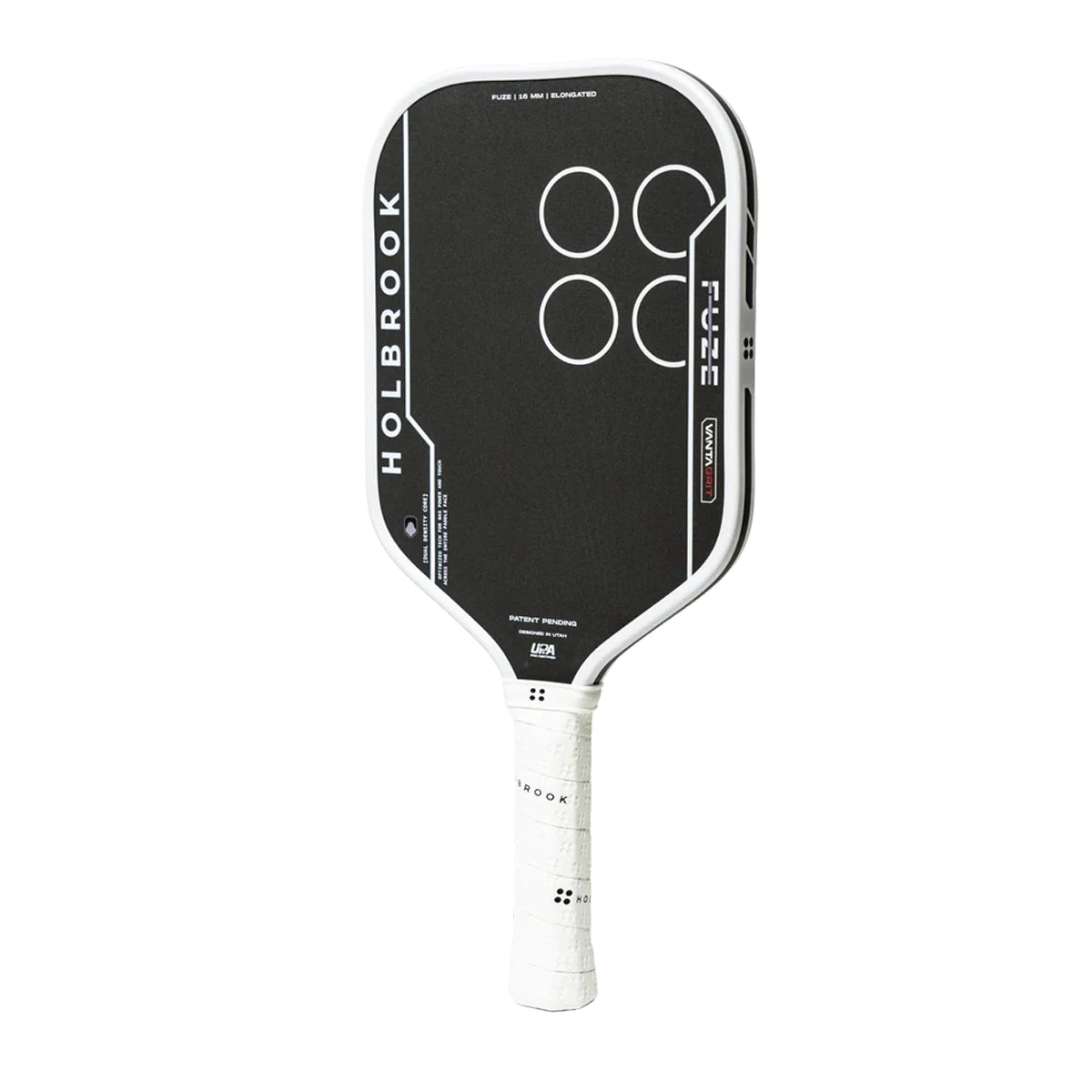 Discover the Holbrook Fuze VantaGrit Elongated pickleball paddle. Featuring Dual Density Foam Core, exceptional spin, explosive power and precise control. Buy now at Holbrook Pickleball Europe.