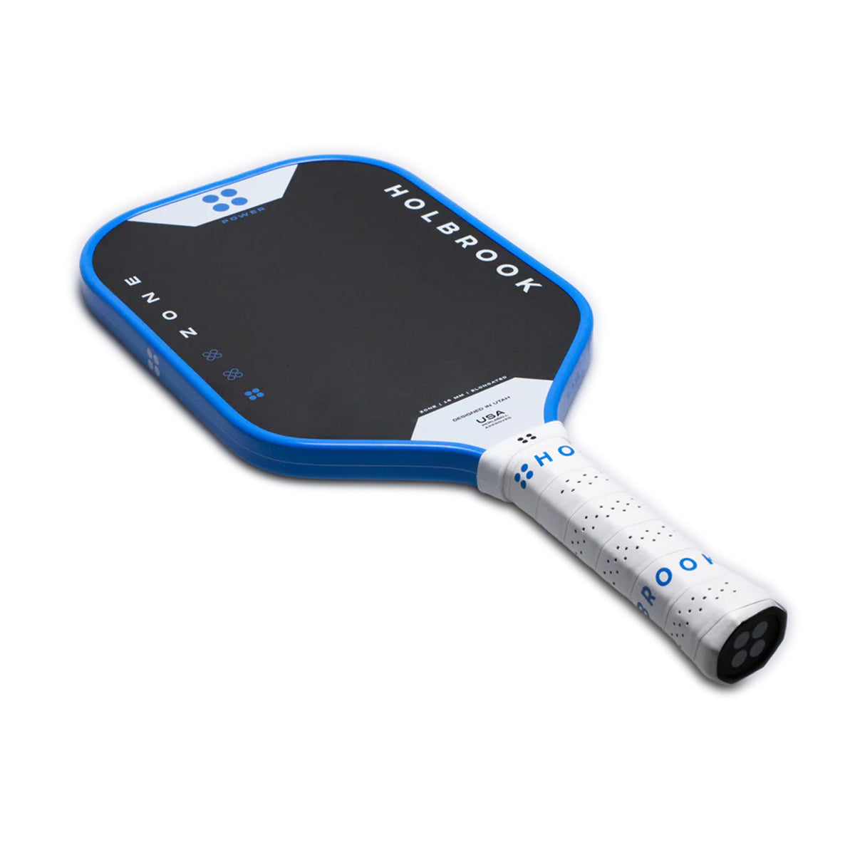 Shop the Holbrook Zone Power Pickleball Paddle in blue. Explosive power, heavy spin, EVA foam perimeter, large sweet spot, and responsive CFC construction. Buy now at Holbrook Europe.