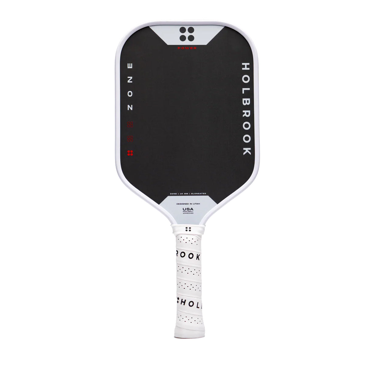 Shop the Holbrook Zone Power Pickleball Paddle in white. Explosive power, heavy spin, EVA foam perimeter, large sweet spot, and responsive CFC construction. Buy now at Holbrook Europe.