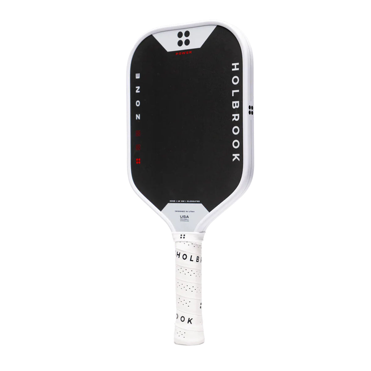 Shop the Holbrook Zone Power Pickleball Paddle in white. Explosive power, heavy spin, EVA foam perimeter, large sweet spot, and responsive CFC construction. Buy now at Holbrook Europe.