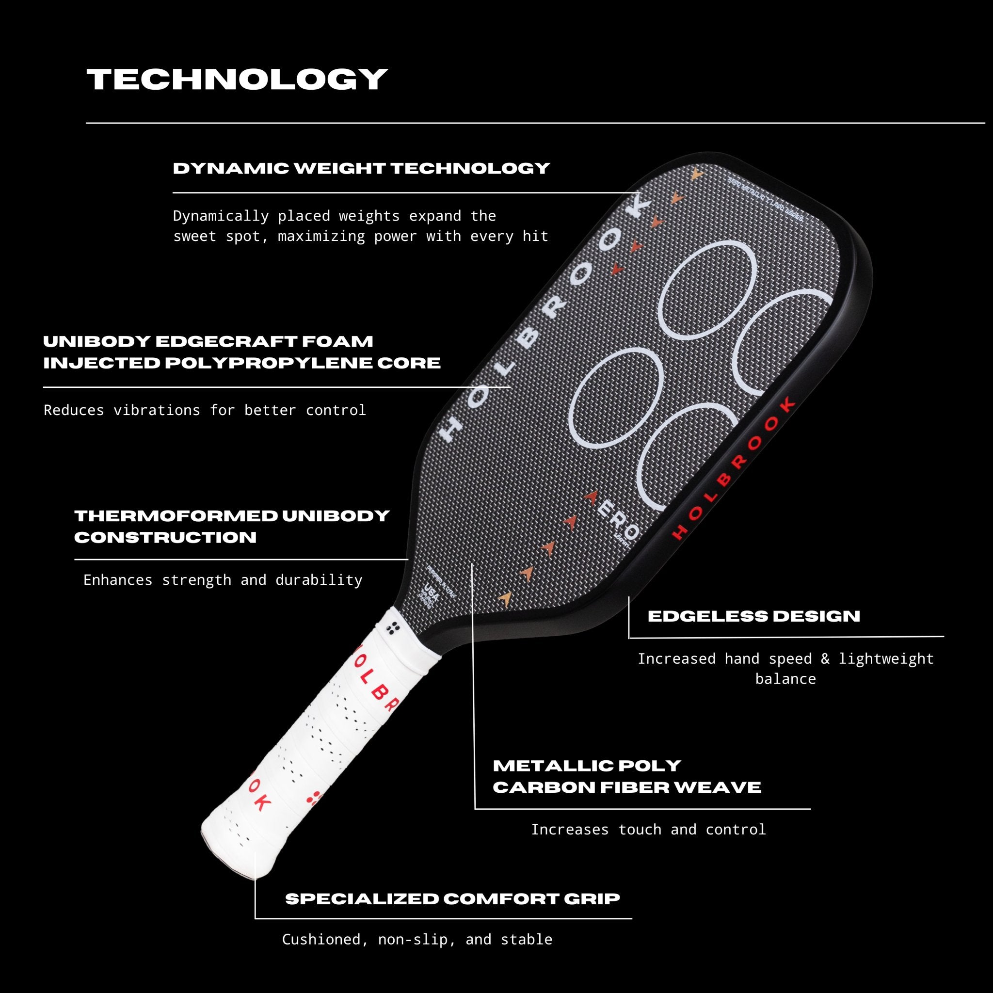 Holbrook Aero Metallic T Paddle – 14mm/16mm Speed Paddle EU