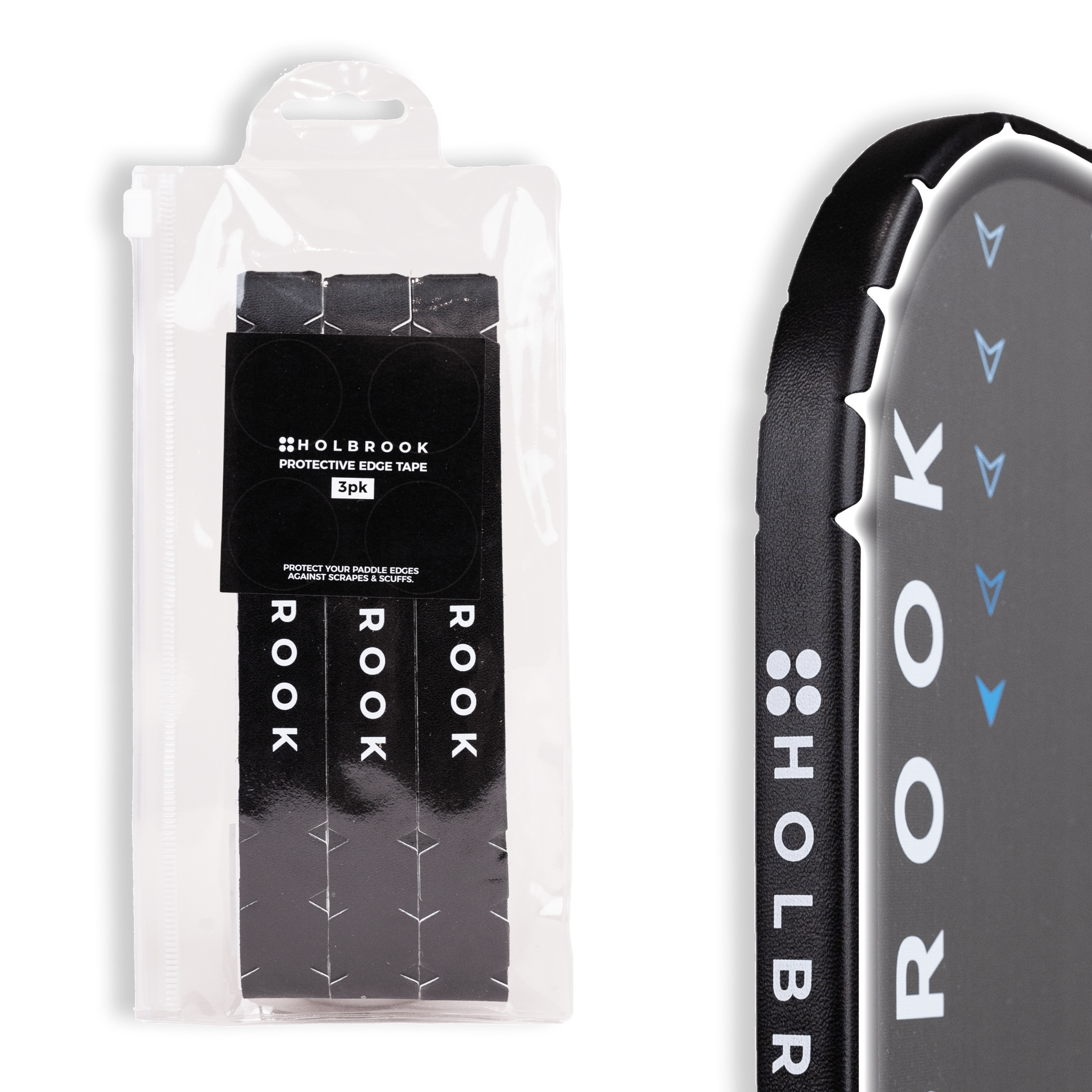 Protective Edge Tape - Black - 3 pack - Holbrook Pickleball